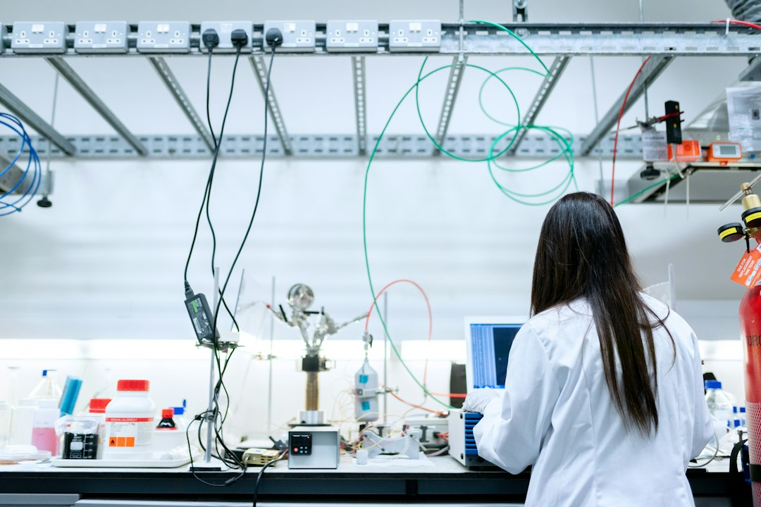 Engineer working in a laboratory, illustrating technology innovation and research-driven startups